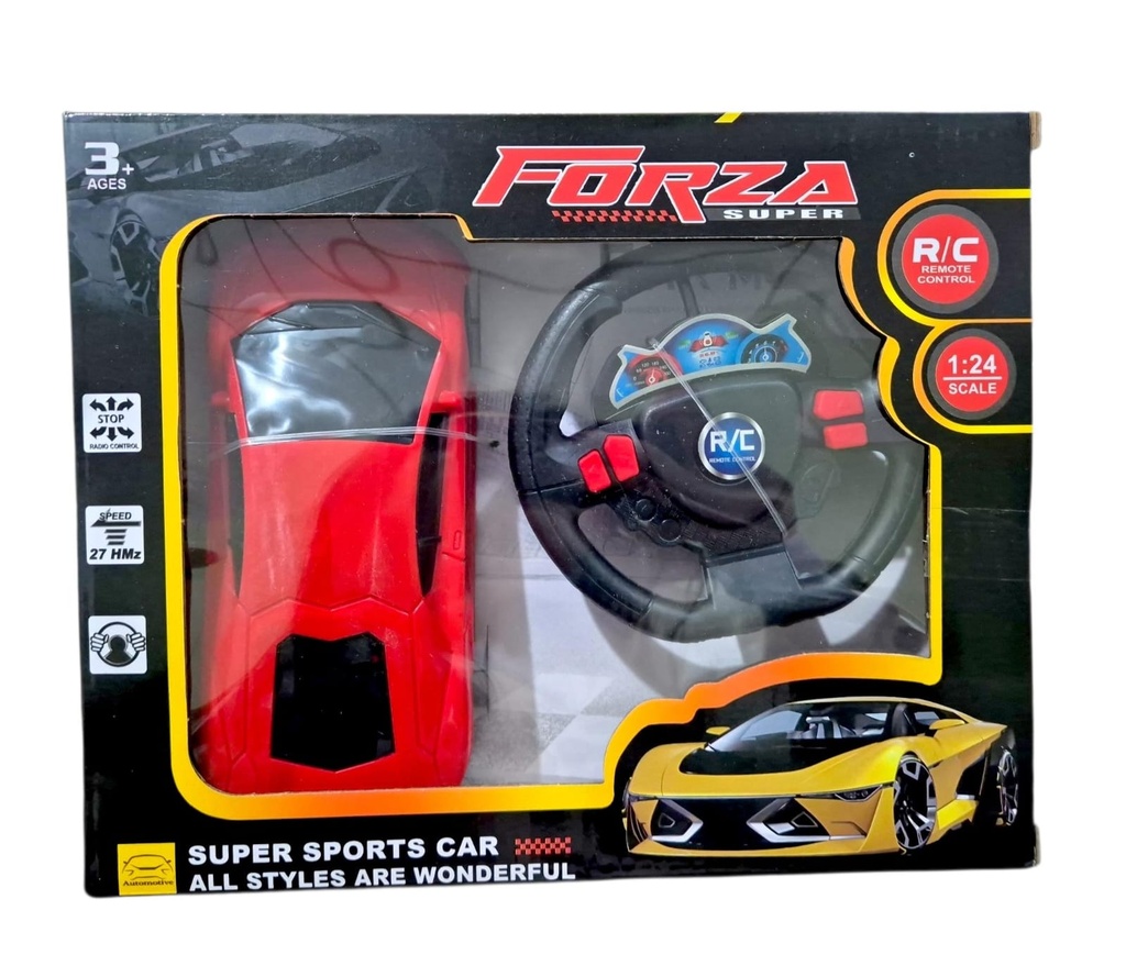 AUTO DEPORTIVO CON VOLANTE RADIO CONTROL EN CAJA FORZA HW 24167333