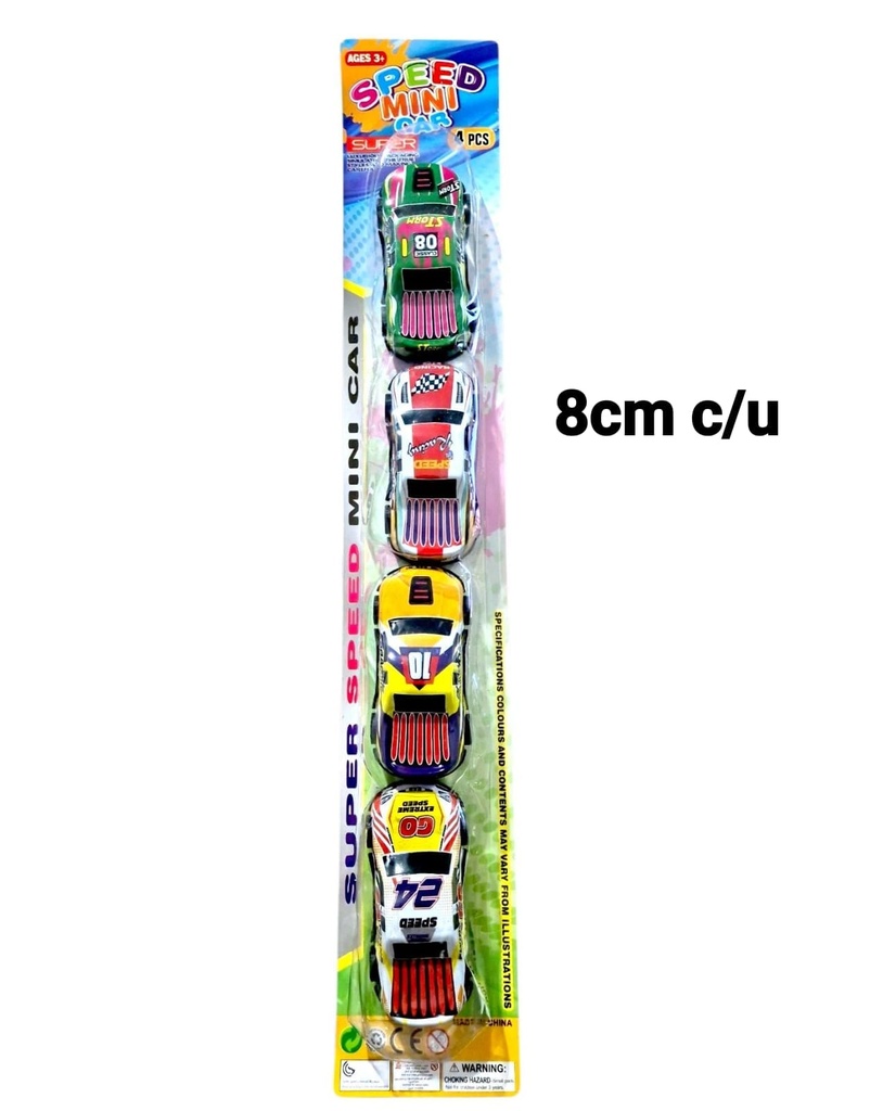 AUTO DE CARRERAS X4 EN BLISTER SPEED MINI CAR HW 23164770