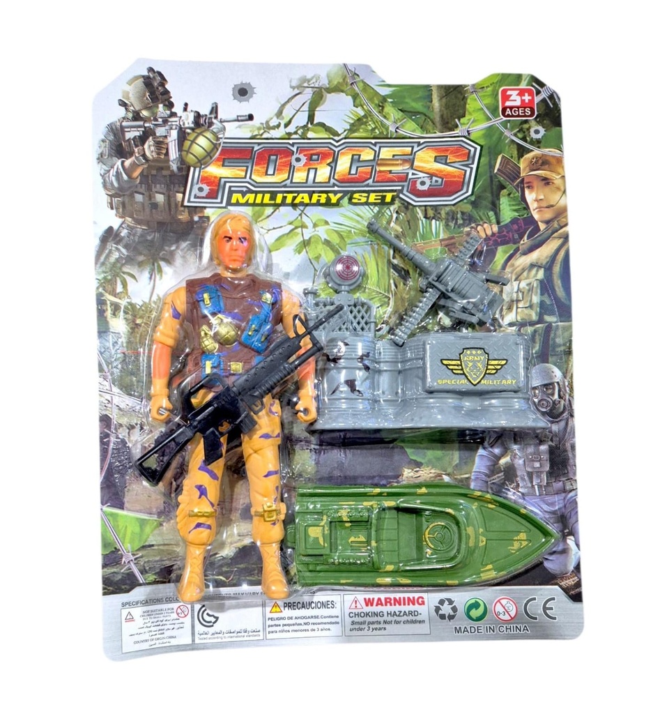 MUÑECO MILITAR CON ACCESORIOS EN BLISTER FORCES HW 25162092