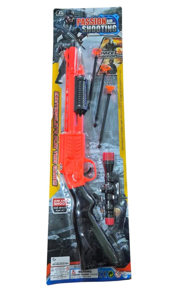 ESCOPETA LANZA DARDOS CON MIRA EN BLISTER PASSION HW 21032999