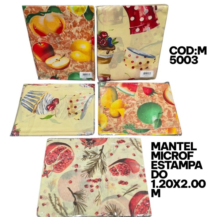 MANTEL MICROFIBRA ESTAMPADO 1.2 X 2 MTS M5003