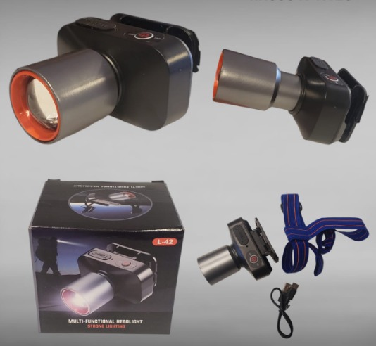 LINTERNA MINERA 1 LED 3 FUNCIONES RECARGABLE L-42 HA63017