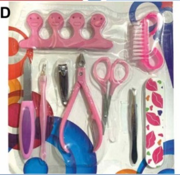 SET DE PEDICURA X9 PCS EN BLISTER IGB-108