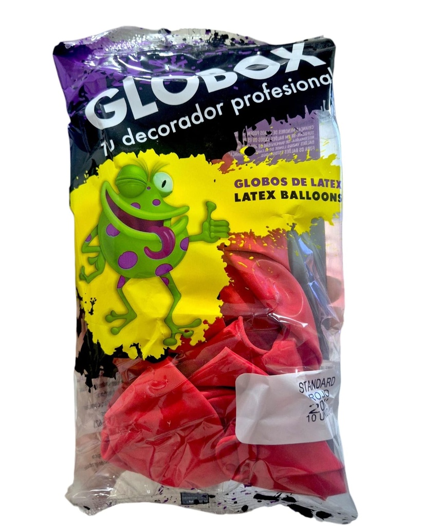 GLOBO ROJO STANDARD 20" 10U GLOBOX 70739