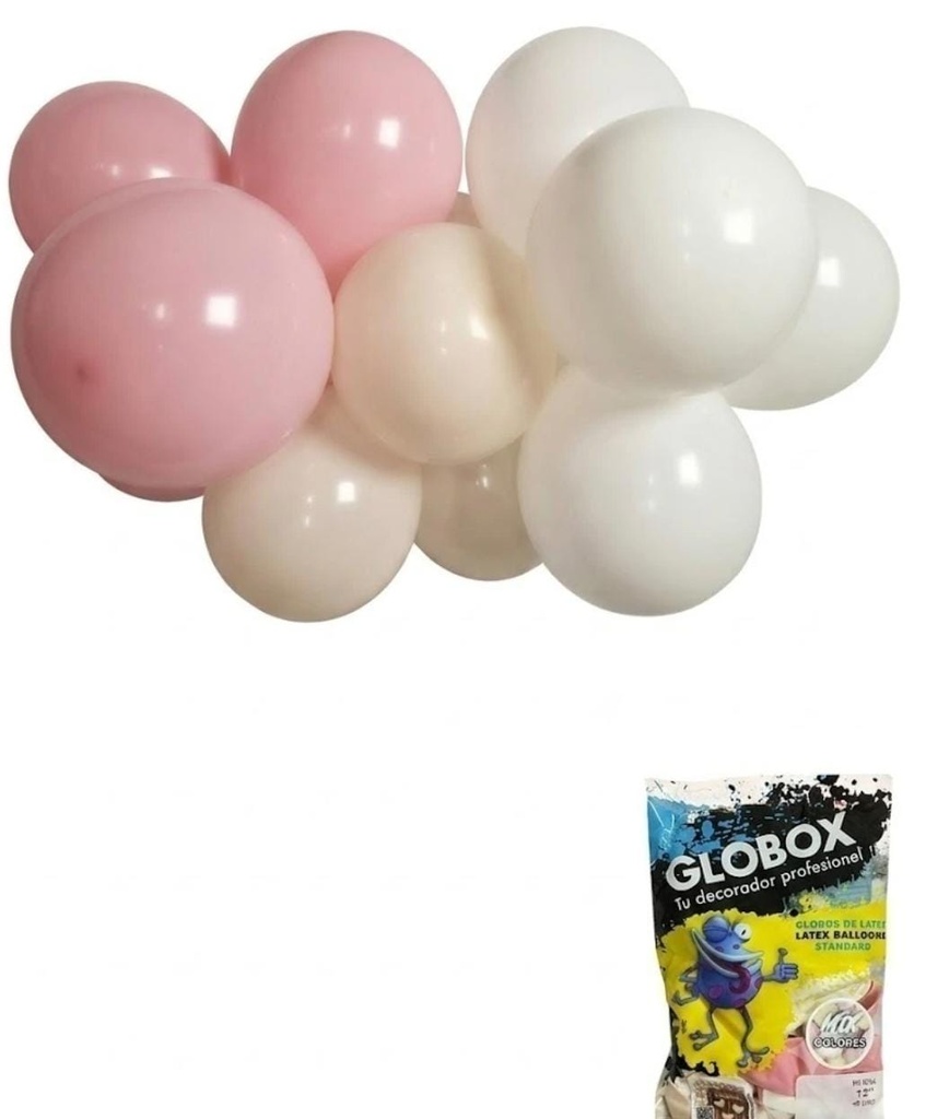 GLOBO MIX NENA 12" 40UNI GLOBOX 73617