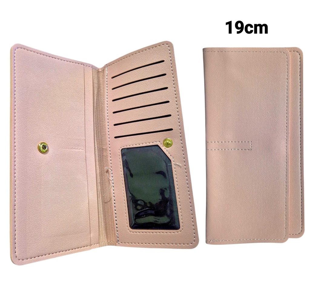 BILLETERA LARGA CON BOTON 6 COLORES RK24032110