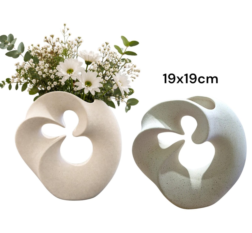 FLORERO DE CERAMICA ABSTRACTO 19X19CM RK2503055