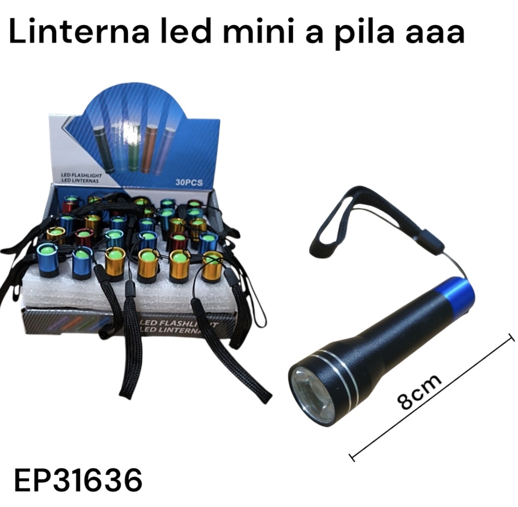 LINTERNA LED MINI A PILA AAA EP31636