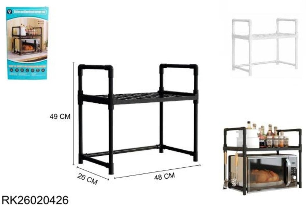 ESTANTE RACK PARA MESADA 1 NIVEL C/ GANCHITOS 49X48X26CM RK26020426