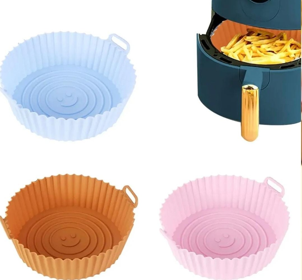 MOLDE REDONDO DE SILICONA P/ AIR FRYER 21X5CM LGL25031668
