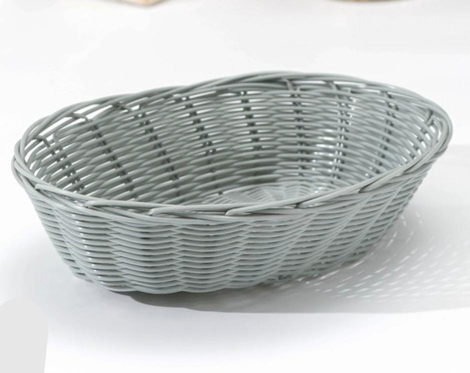 CANASTA OVALADA RATAN SINTETICO 21X17X5CM THE KITCHEN
