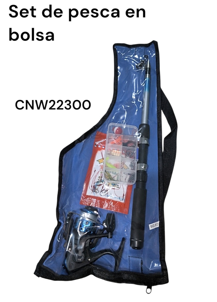 SET DE PESCA EN BOLSA CON ACCESORIOS CNW22300