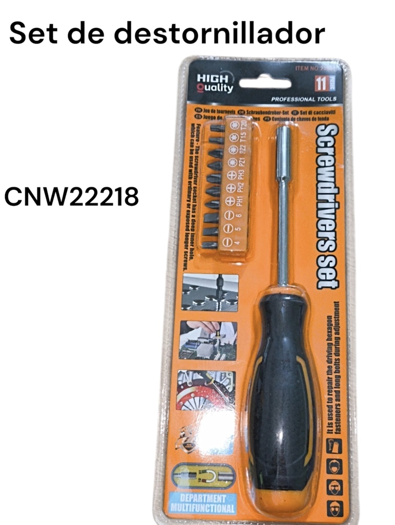 SET DESTORNILLADOR BLISTER 23601 HIGH QUALITY 11 PCS CNW22218