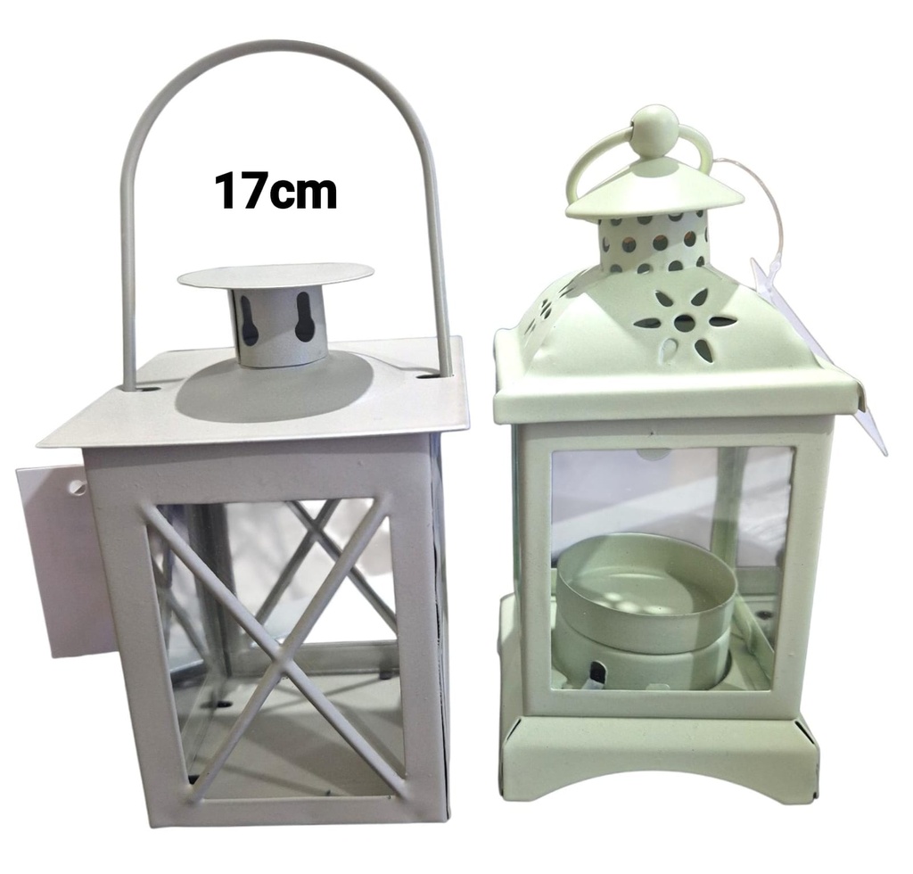 FAROLITO PORTAVELA 17CM 2 MODELOS CH25-6888-3 CH25-6888-2