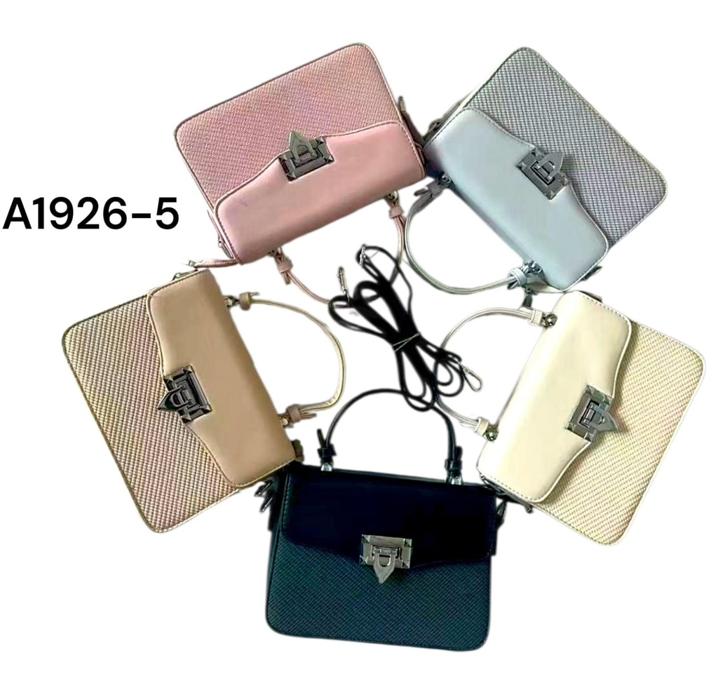 CARTERA 20X15CM TEXTURADA C/ AGARRE Y CORREA FINA  A1926-5