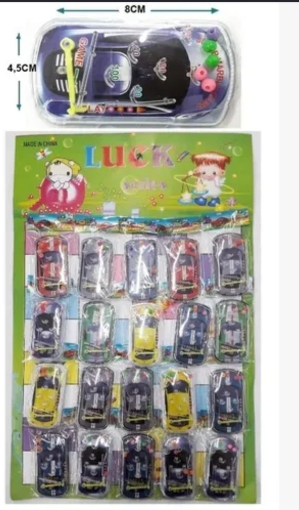 PLANCHA DE AUTITOS FLIPPER PINBALL X 20 LUCK 2563