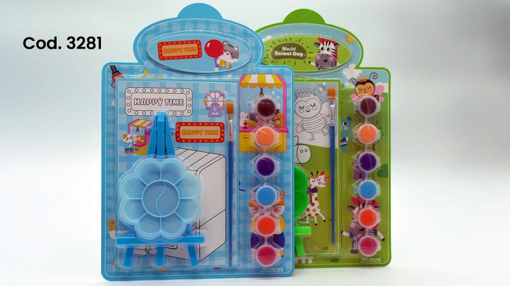SET PARA PINTAR EN BLISTER HAPPY TIME B-777 CON TRIPODE