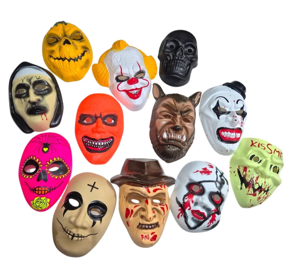 MASCARAS HALLOWEEN PERSONAJES VARIOS CON ELASTICO