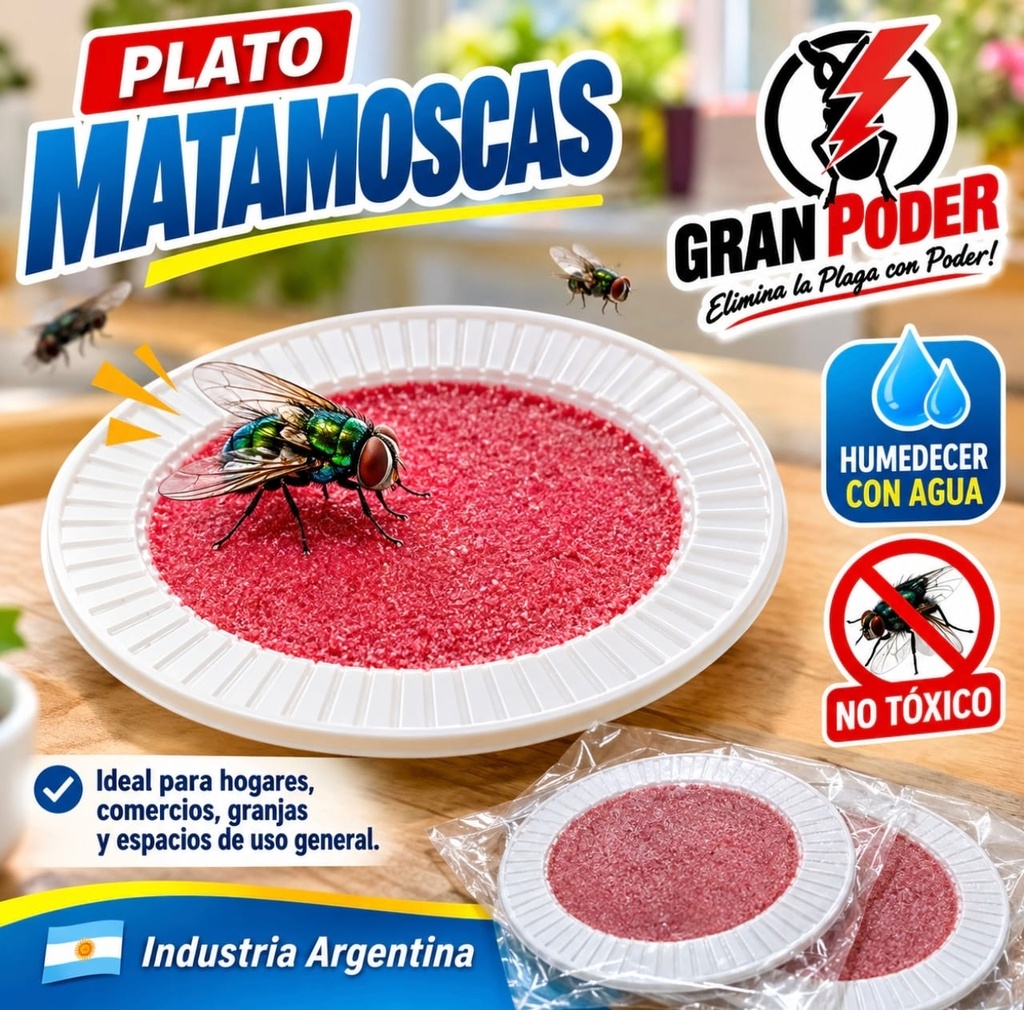 ATRAPA MOSCA PLATO GRAN PODER