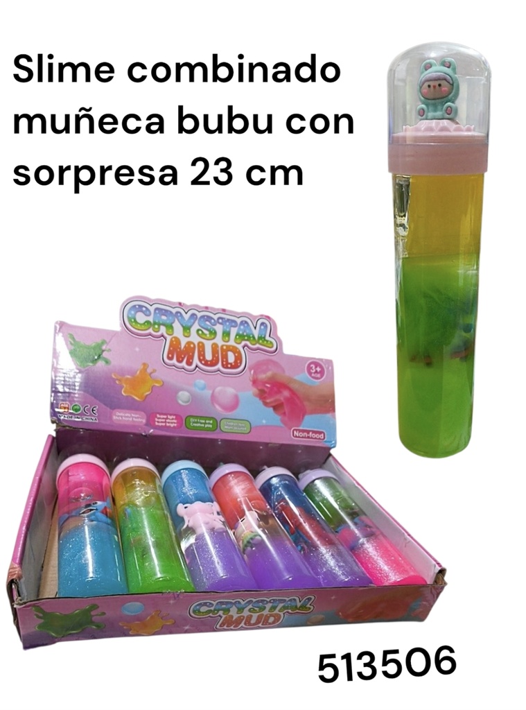 SLIME COMBINADO MUÑECA BUBU CON SORPRESA 513506