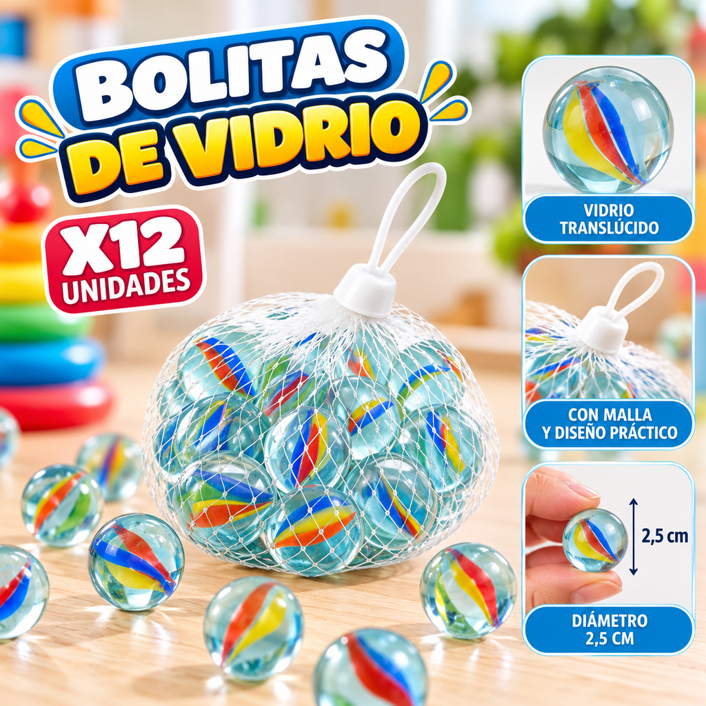 BOLON X12 DE CRISTAL EN RED 2.5CM
