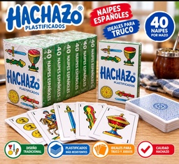NAIPE HACHAZO X 40 PLASTIFICADO