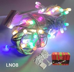 LUZ LED BOLITA X 100 MULTICOLOR V8 10MTS DT-NV37 EN CAJA