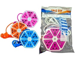 ALARGUE 4 USB 4 TOMA HEXAGONAL JMS UK EN BOLSA