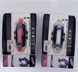 LUZ DE BICI RECARGABLE USB ROJA/BLANC DC-918