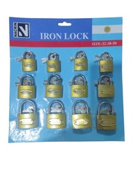 CANDADO X 12 BLISTER 32/38/50 IRON LOCK