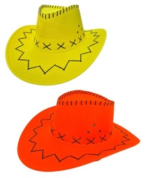 SOMBRERO COWBOY COTILLON COLORES FLUOR 5724