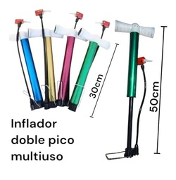 INFLADOR PARA BICI COLORES CON PEDAL DE METAL