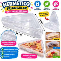 TAPER HERMETICO TRIANGULAR PLASTICO TRANSPARENTE 407034