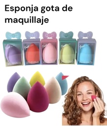 ESPONJA GOTA COLORES VARIOS PARA MAQUILLAJE IGB110 EN CAJA ACRILICA 10380