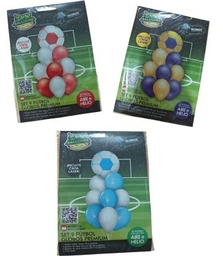 SET GLOBO X 9 UNIDADES FUTBOL BOCA/RIVER/ARGENTINA