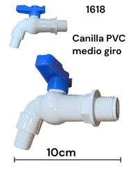 CANILLA DE PVC 1618 MEDIO GIRO