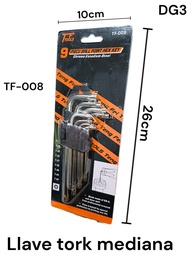 LLAVE TORKS X 9 PCS EN BLISTER FT-008 DG3