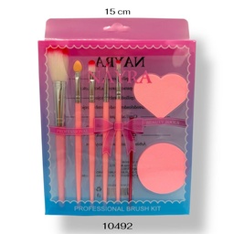 PINCEL NAYRA PARA MAQUILLAJE X 8 TIPO PROF. EN BLISTER COD 3435  10492