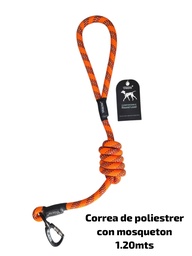 CORREA BICOLOR DE POLIESTRER C/ MOSQUETON 1.20MTS 23-954C