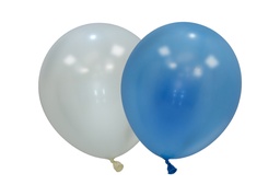 GLOBO 9" CELESTE Y BLANCO X 50 PARTY TIME
