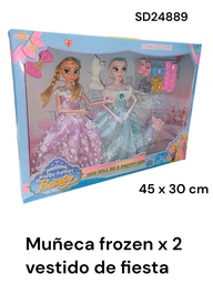 FROZEN EN CAJA X 2 CON VESTIDOS DE FIESTAS Y ACCESORIOS SD24889
