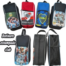 BOTINERO CORDURA ESTAMPADO EQUIPOS 2 CIERRES Y 1 BOLSILLO PORTA BOTELLA 47013
