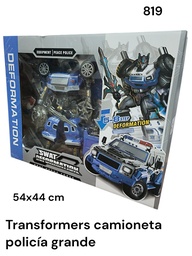 TRANSFORMER CAMIONETA POLICIA EN CAJA GRANDE SWAT DEFORMATION 819