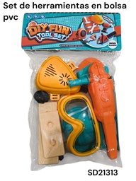 SET DE HERRAMIENTA EN BOLSA PVC DIYFLIN CON AMOLADORA DE MANO SD21313