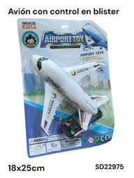 AVION EN BLISTER CON CONTROL A CABLE AIRPORT TOY SD22975