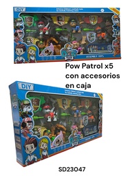 POW PATROL X 5 EN CAJA CON ACCESORIOS DOG SD23047