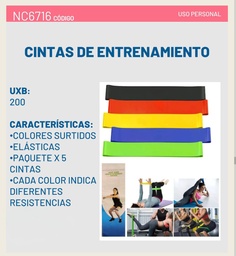 CINTAS DE ENTRENAMIENTO NC6716 X 5