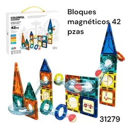 BLOQUES MAGNETICOS COLORFUL 42PCS EN CAJA 31279