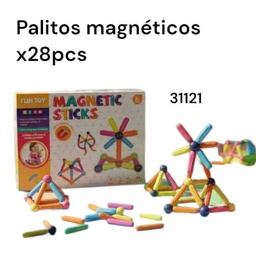 PALITOS MAGNETICOS EN CAJA X 28 PCS MAGNETIC STICKS 31121