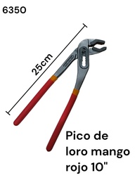 PICO DE LORO 10" EN BOLSA 6350 MANGO ROJO 25CM